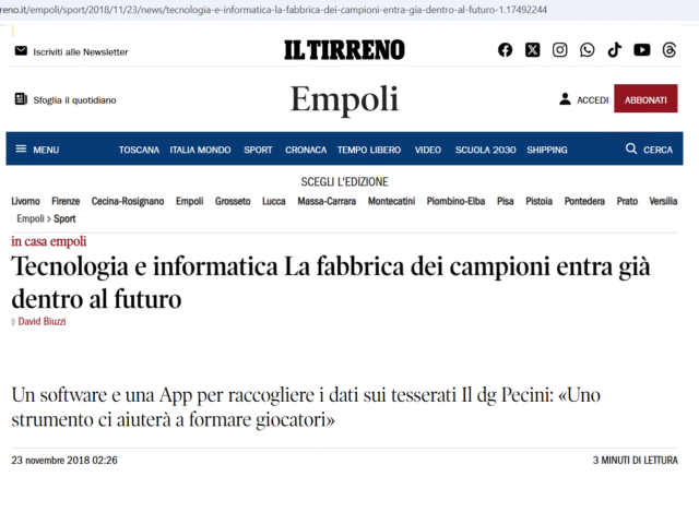 Il Tirreno - Tecnologia e informatica La fabbrica dei campioni entra già dentro al futuro